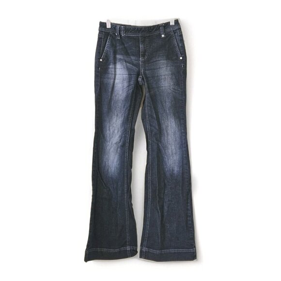 Esprit Collection Jeans Womens 2 Blue Low Rise Pockets Flare Stretch Y2K Hippie - Picture 1 of 16